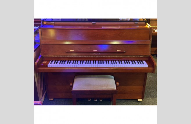 Reid Sohn Satin Cherry SU110 Upright Piano, Used - All Inclusive Premium Package (SN:IRL00293) - Image 1